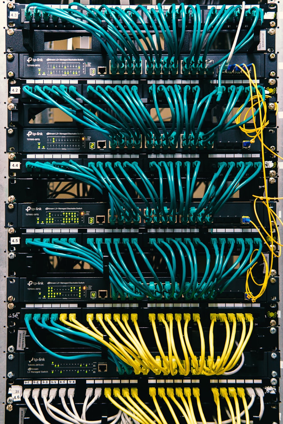 A row of networked test chambers managed by one host