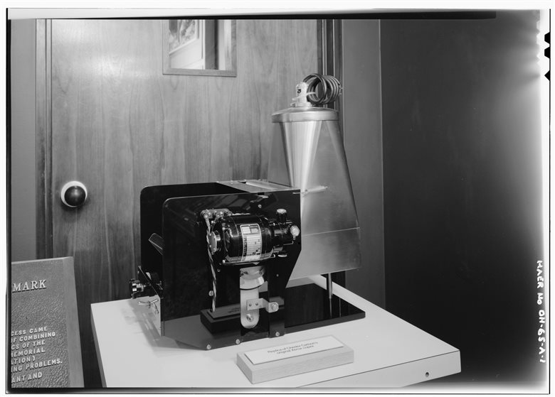 Replica of Chester Carlson's early xerographic apparatus