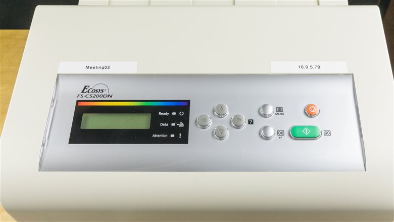 Control panel of a Kyocera colour laser printer