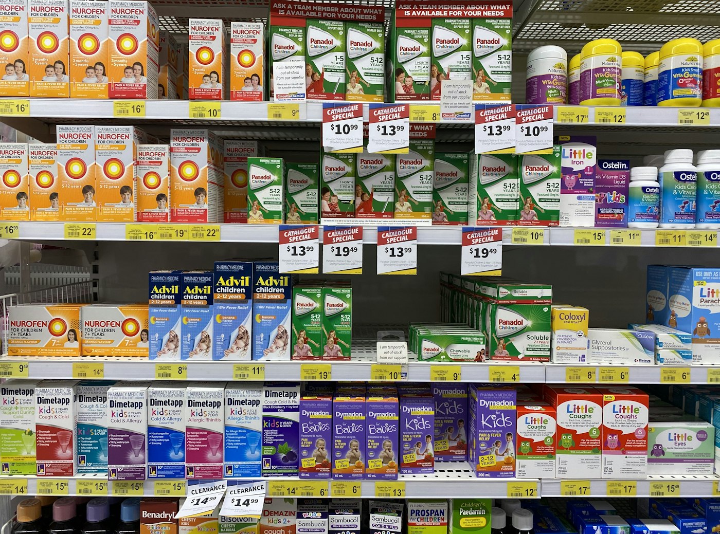 Finished pharmaceutical products in storage