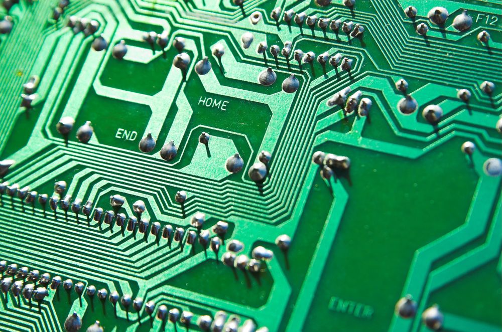 Solder joints anchoring components on a circuit board